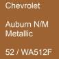 Preview: Chevrolet, Auburn N/M Metallic, 52 / WA512F.